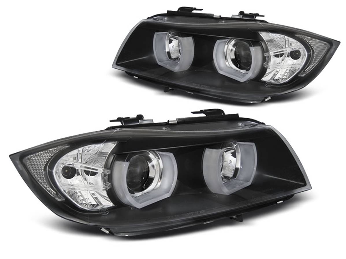 Paire De Feux Phares Bmw Serie E E Xenon Angel Eyes Led