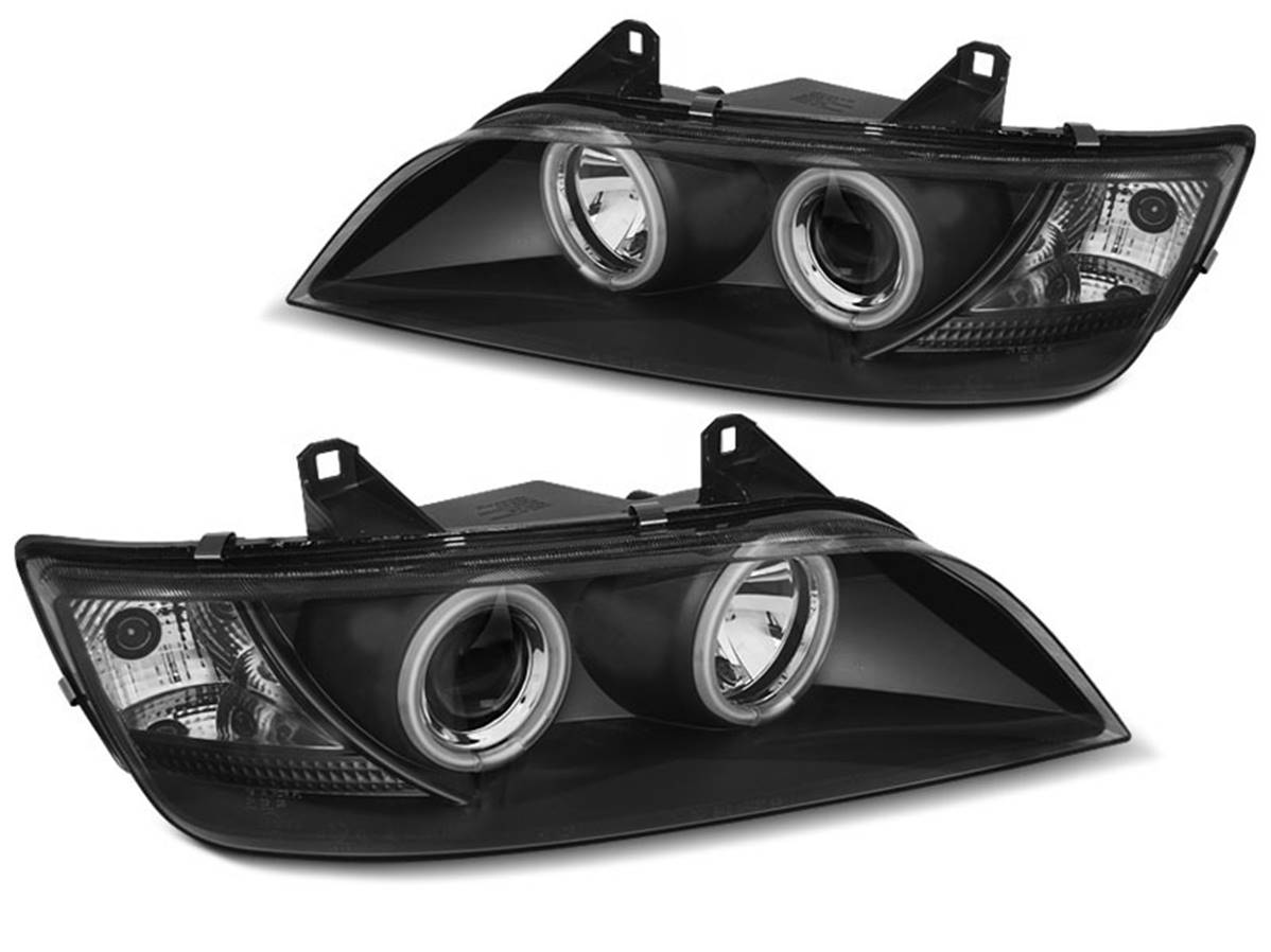 Paire De Feux Phares Bmw Z Angel Eyes Ccfl Noir Mi