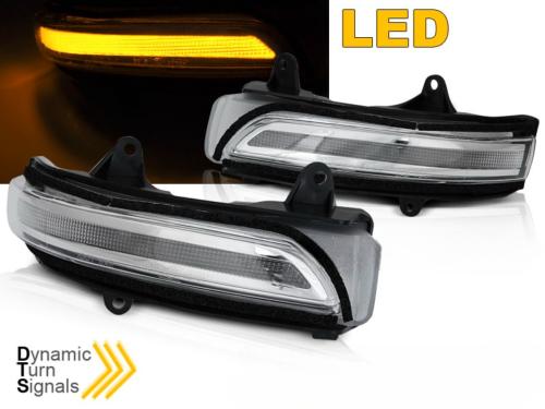 Paire Clignotant Repetiteur Retroviseurs Toyota Land Cruiser Prado 150 09- Blanc LED Dynamique