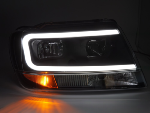 Paire de feux phares Jeep Grand Cherokee de 1999 a 2005 LED LTI noir