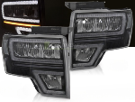 Paire de feux phares Ford F150 MK12 08-14 FULL LED DRL DYN Noir