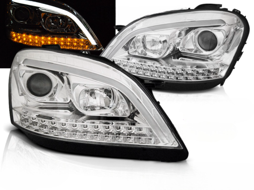 Paire de Phares Mercedes Classe ML W164 05-07 LED LTI chrome Dynamique