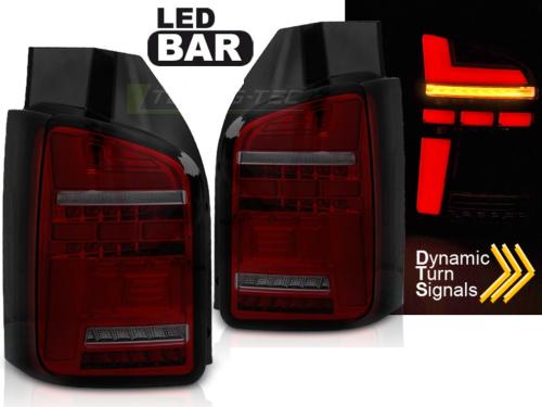 Paire de feux VW T6 20-22 FULL LED BAR DYN Rouge Fume