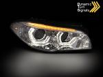 Paire de feux phares BMW serie 5 F10 / F11 13-16 xenon angel eyes led DRL chrome