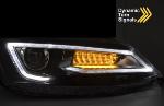 Paire de feux phares VW Jetta 6 11-18 Daylight led LTI Dyn noir