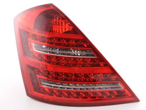 Paire feux arrière Mercedes Classe S W221 2005 a 2009 Rouge Chrome Led