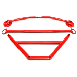Kit de barres anti rapprochement BMW Serie 3 E30 de 1982 a 1994 - acier rouge