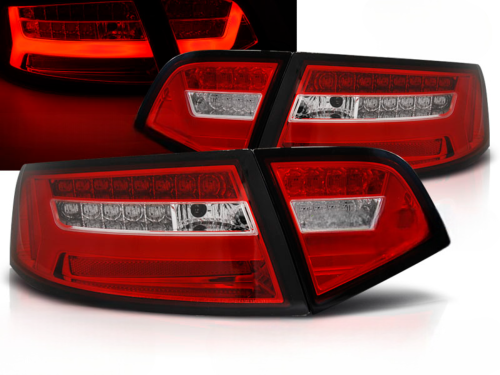 Paire de feux arriere Audi A6 de 2008 a 2011 berline LED BAR rouge blanc