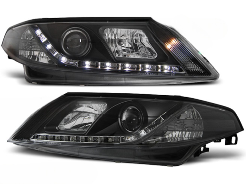 Paire de feux phares Renault Laguna 2 de 2001 a 2005 Daylight led noir