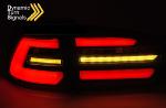 Paire de feux arriere VW Golf 7 13-17 FULL LED BAR Dyn Rouge Fume