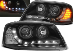 Paire de feux phares VW T5 03-09 Daylight led noir