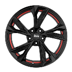Jante Mam RS6 18x8 ET45 5/112 Black Painted Red Inside