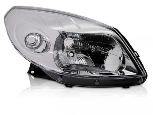 Feu phare Droit Adaptable Dacia Sandero de 2008 a 2012 Chrome Halogene