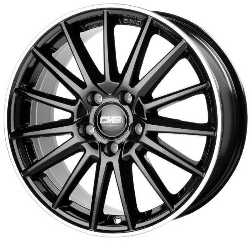 Jante CMS C23 18" x 9" 5x112 ET 52.5 Noir Bride Poli Brillant