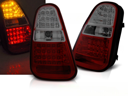 Paire de feux arriere Mini Cooper R50-R52-R53 de 2004 a 2006 LED Rouge Fume