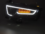 Paire de feux phares Mitsubishi Lancer 8 de 2008 a 2016 LED DRL LTI cligno dyn -Noir