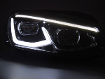 Paire de feux phares VW Golf 7 de 2014 a 2019 FULL LED DRL Noir