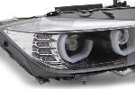 Paire de feux phares BMW serie 3 F30 / F31 11-15 angel eyes Noir led DRL Dyn