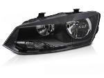 Feu phare Gauche Adaptable VW Polo 6R de 2009 a 2014 Noir