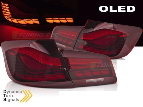 Paire feux arriere BMW serie 5 F10 Berline 10-16 FULL OLED DYN Rouge