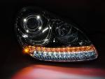 Paire de feux phares Porsche Cayenne 02-06 Daylight led xenon chrome