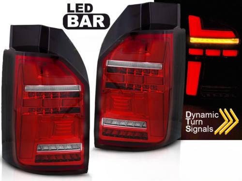 Paire de feux VW T6.1 20- FULL LED BAR DYN Rouge Blanc