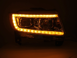 Paire de feux phares Jeep Grand Cherokee de 2011 a 2013 LED LTI chrome