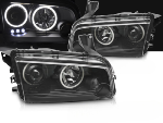 Paire de feux phares Dodge Charger de 2006 a 2010 Angel eyes Noir