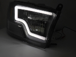 Paire de feux phares Dodge Ram de 2009 a 2018 Tubelight Led Noir