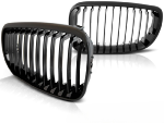 Grilles calandre BMW serie 1 E87/E81/E82/E88 de 2007 a 2013 Noir brillant