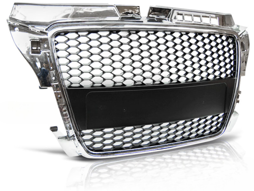 Grille de calandre pour Audi A3 8P de 04/2008 a 07/2012 look Sport Chrome et noir