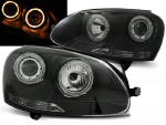 Paire de feux phares VW Golf 5 de 2003 a 2009 angel eyes noir