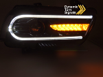 Paire de feux phares Dodge Charger LX 2 de 2011 a 2015 LED DRL Dyn Noir