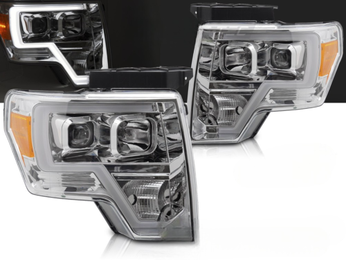 Paire de feux phares Ford F150 MK12 de 2008 a 2014 LTI LED Chrome