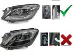 Paire de feux phares Mercedes Classe S W222 13-17 Full LED DRL Noir