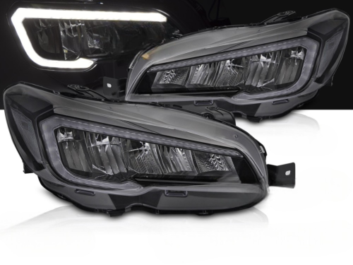 Paire Feux Phares Subaru WRX 14-22 FULL LED DRL Dyn Noir