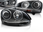 Paire de feux phares VW Golf 5 DE 2003 A 2009 look GTI noir