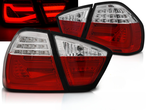 Paire feux arriere BMW serie 3 E90 de 2005 a 2008 LED BAR rouge blanc