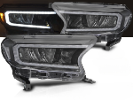 Paire de feux phares Ford Ranger de 2016 a 2022 FULL LED DRL Dyn Noir