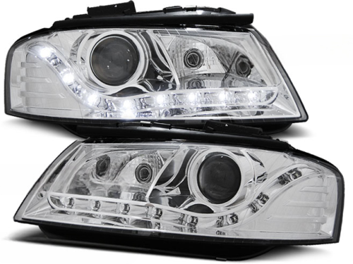 Paire de feux phares Audi A3 8P de 2003 a 2008 Daylight led chrome