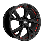 Jante Mam RS6 20x8.5 ET40 5/108 Black Painted Red Inside