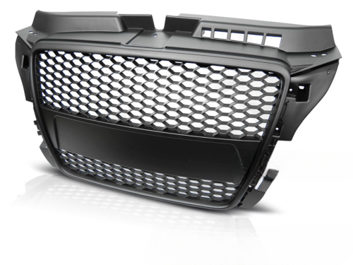 Grille de calandre pour Audi A3 8P de 04/2008 a 07/2012 look Sport Noir mat