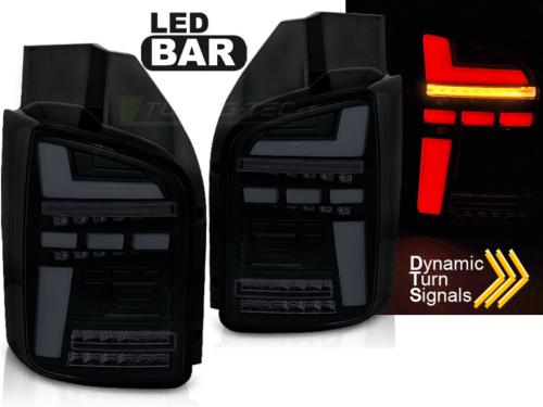 Paire de feux VW T5 10-15 FULL LED BAR DYN Noir Fume