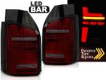 Paire de feux VW T5 10-15 FULL LED BAR DYN Rouge Fume