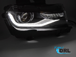 Paire de feux phares Chevrolet Camaro de 2013 a 2015 LTI LED DRL Dyn Noir