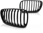 Paire grilles de calandre BMW X3 E83 de 09/2006 a 08/2010 Noir brillant