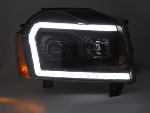 Paire de feux phares Jeep Grand Cherokee de 2005 a 2008 LTI LED Dyn Noir