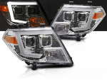 Paire de feux phares Nissan Navara de 2009 a 2014 LTI LED DYN Chrome