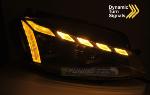 Paire de feux phares VW Golf 7 de 2017 a 2019 FULL LED DRL Dyn Noir