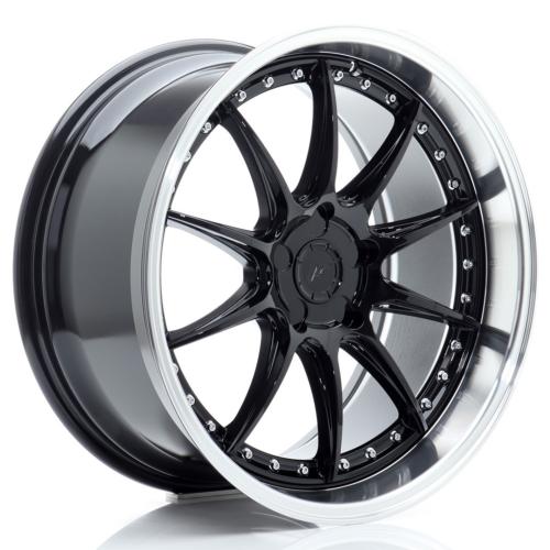 Jante JR Wheels JR41 19x9.5 ET12-22 Blank Glossy Black w/Machined Lip